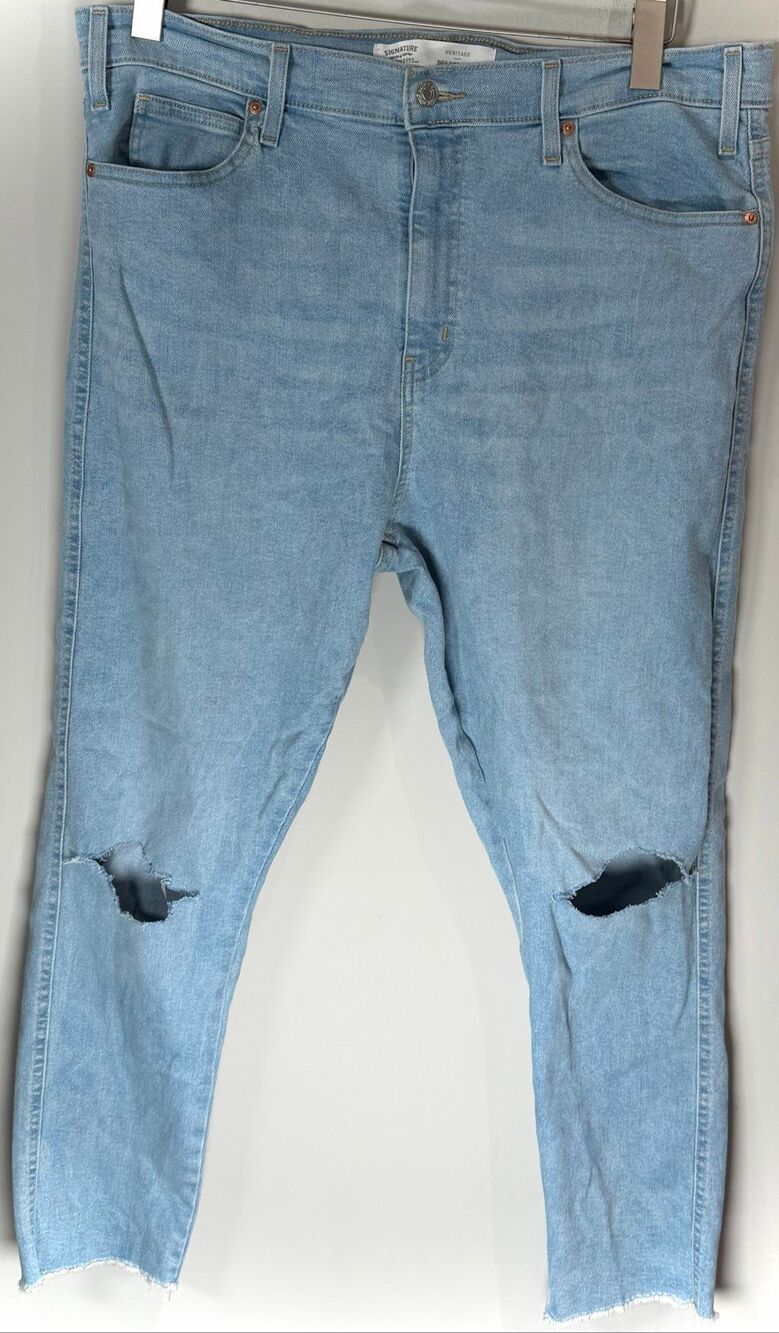 Signature by Levi high rise skinny jeans size 18-W34